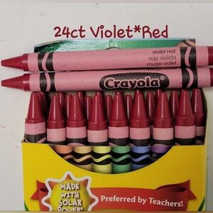 (24) Crayola Crayons (Violet Red) Single Color Bulk Lot